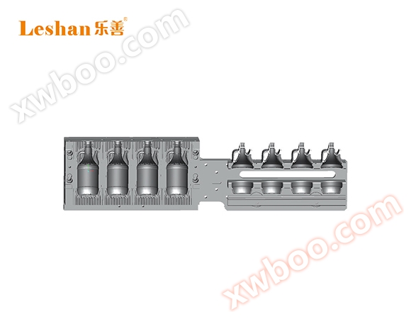 Supply blow molding molds for 800ml soy sauce bottles, with one out and four out molds for vinegar bottles